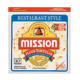 Mission Tortillas Flour Restaurant Style Soft Taco & Burrito Size 10 Ct Full-Size Picture